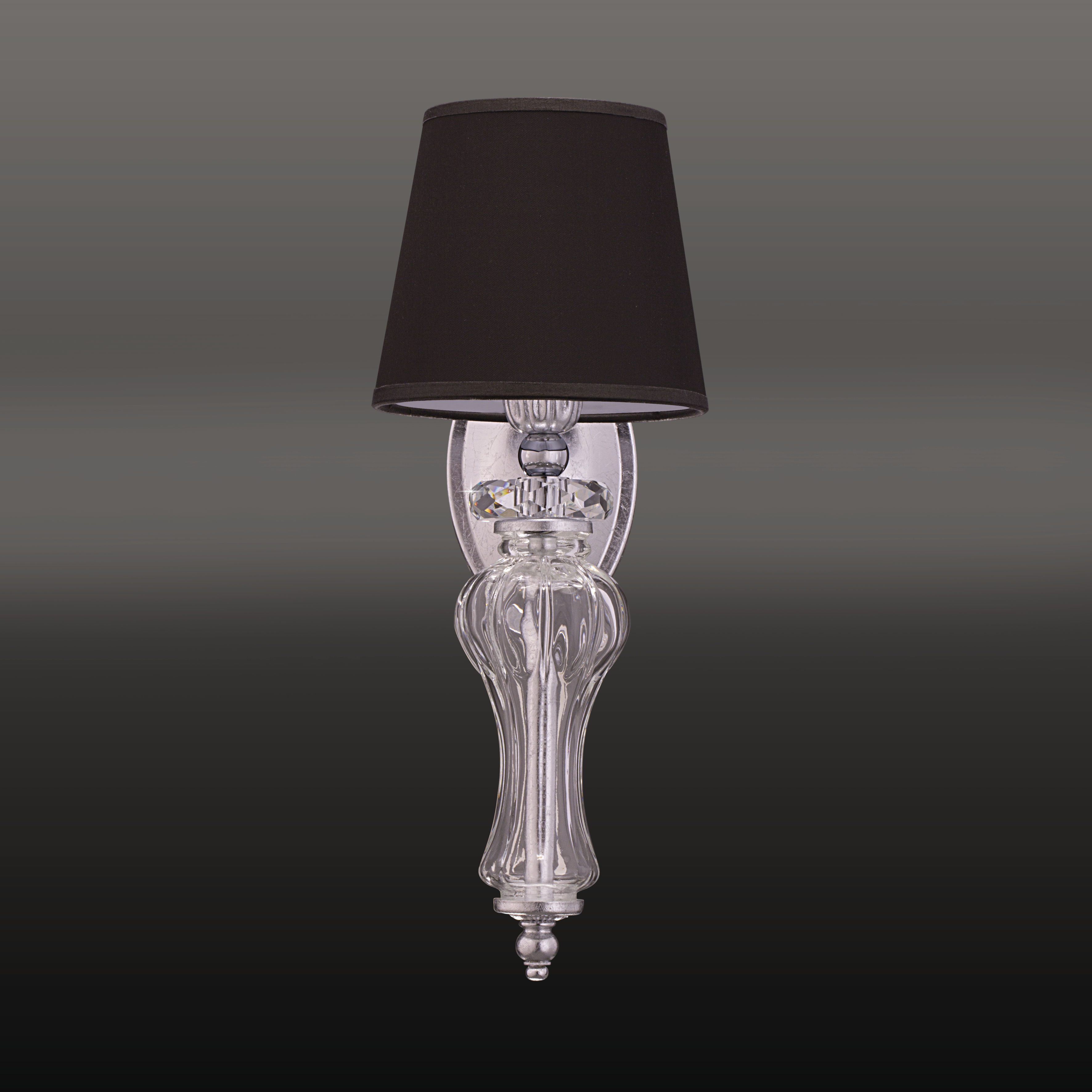 114 AP 1 silver leaf crystal pvc brown shade view1 Reina GrandoLuce