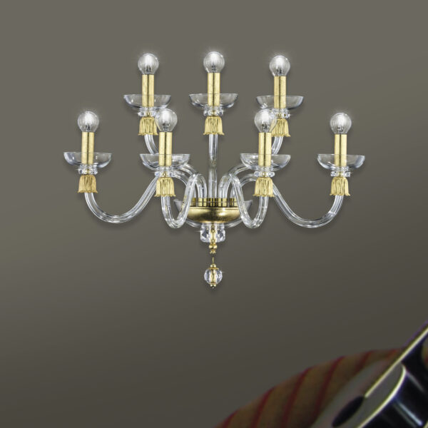 114 AP 7 gold leaf crystal view1 Reina GrandoLuce