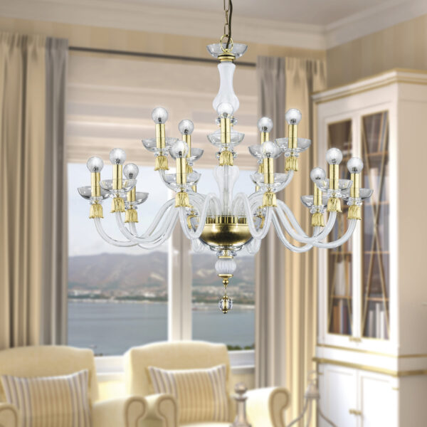 114 CH 15 gold leaf white view1 Reina GrandoLuce