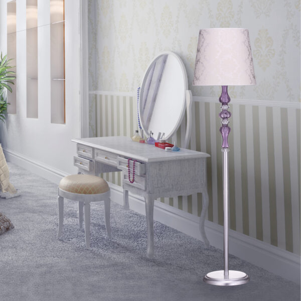 114 FL silver leaf lilac pvc damasco shade view1 Reina GrandoLuce