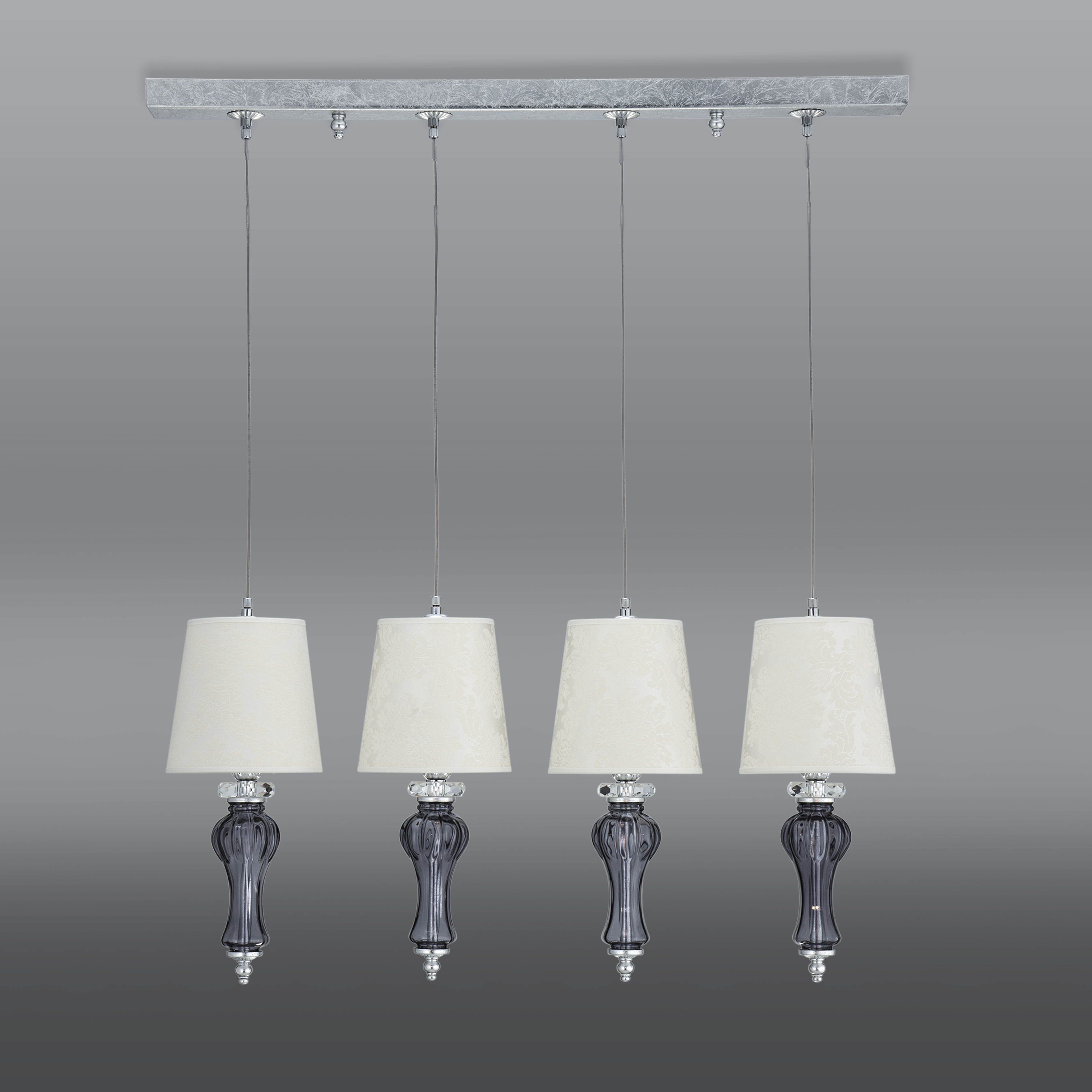 114 RL 4 silver leaf graphite pvc damasco shade view1 Reina GrandoLuce