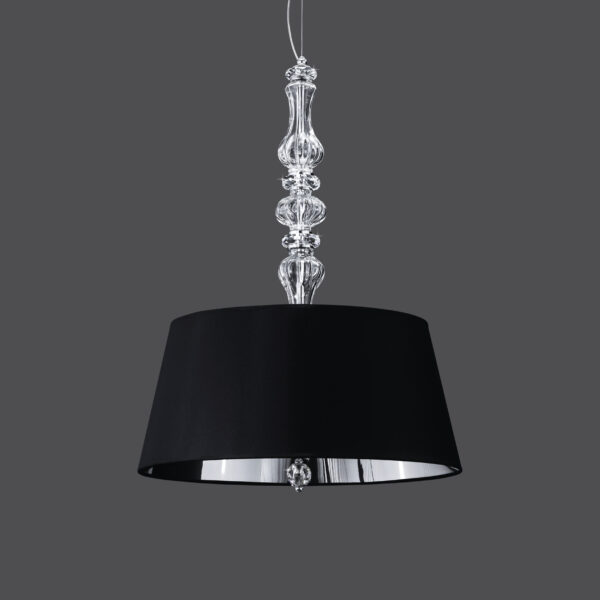 114 SG 6 chrome crystal pvc black chrome shade view1 Reina GrandoLuce