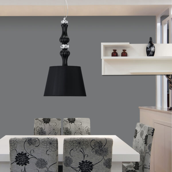 114 SM chrome black pvc black chrome shade view1 Reina GrandoLuce