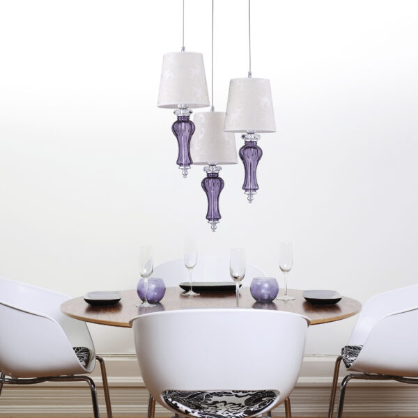 114 SPL 3 silver leaf lilac pvc damasco shade view1 Reina GrandoLuce