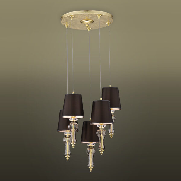 114 SPL 5 gold leaf golden teak pvc brown shade view1 Reina GrandoLuce