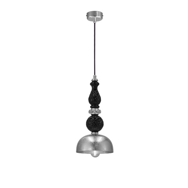 117 S 2 silver leaf black view1 Ifigenia GrandoLuce