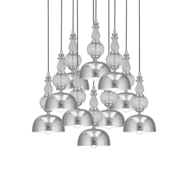 116 SPL 10 silver leaf crystal view1 Roza GrandoLuce