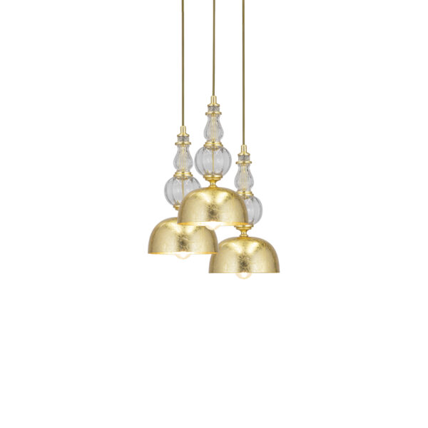 116 SPL 3 gold leaf crystal view1 Roza GrandoLuce