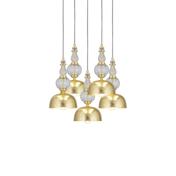 116 SPL 5 gold leaf crystal view1 Roza GrandoLuce